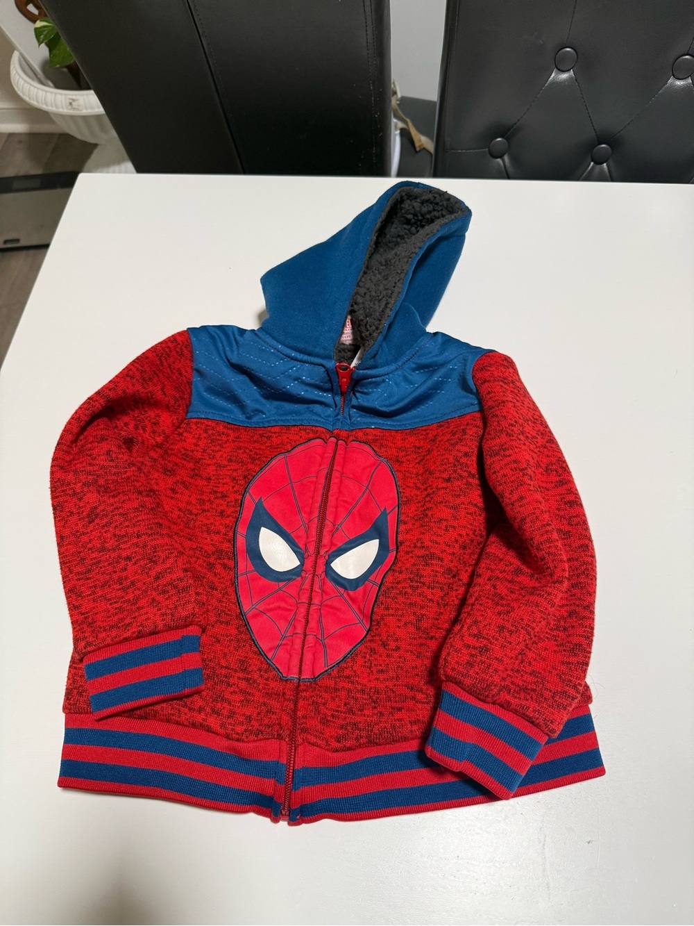 Marvel Red & Blue Spider-Man Kids Hooded Zip Sweatshirt